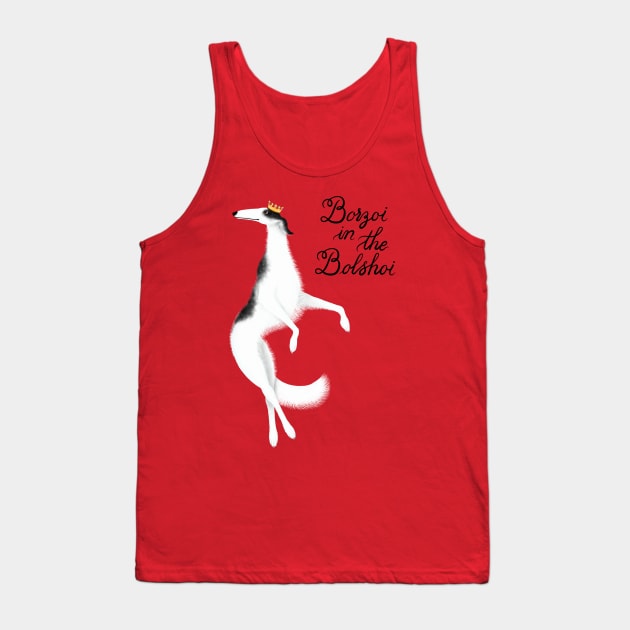 Borzoi in the Bolshoi Tank Top by illucalliart